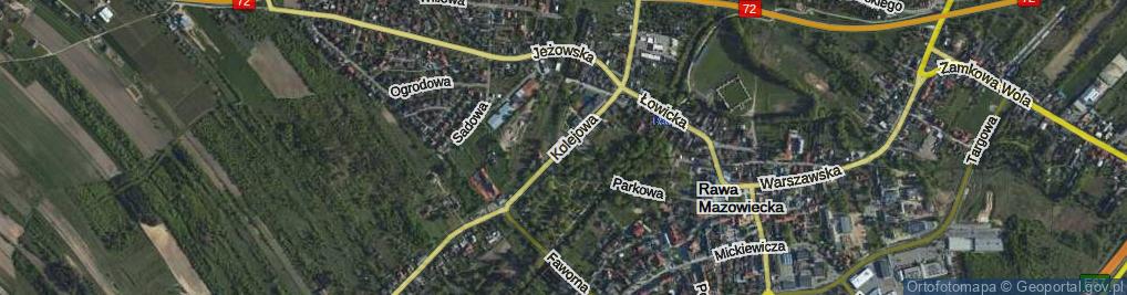 Zdjęcie satelitarne Kolejowa ul.